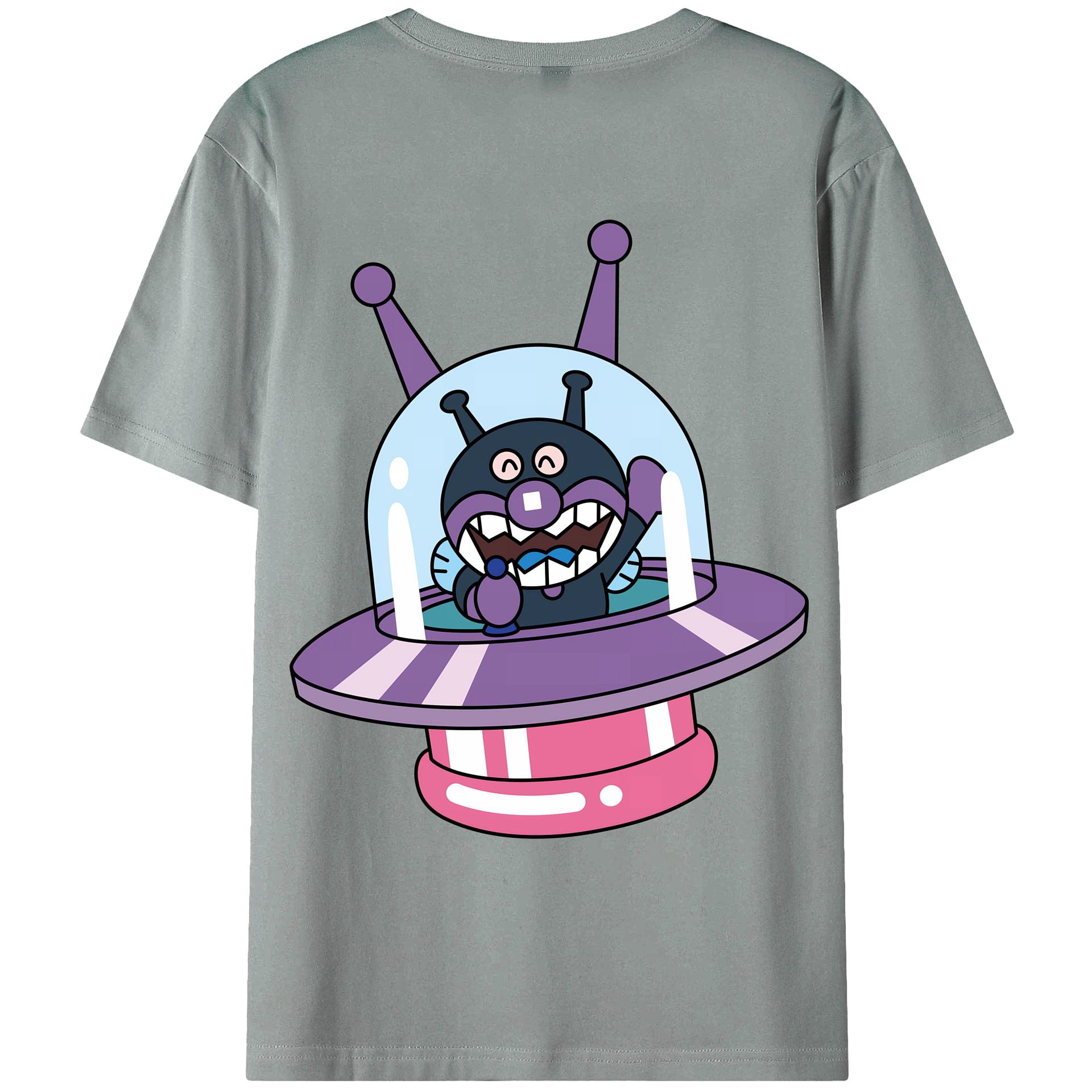 （画像用） アンパンマン Anpanman 綿100％ メンズ半袖Tシャツ（バックプリント） 通気性